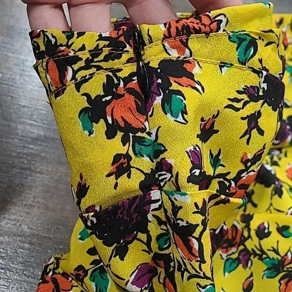 Zara Draped Floral Print Jeweled Mini Skirt - Picture 15 of 17